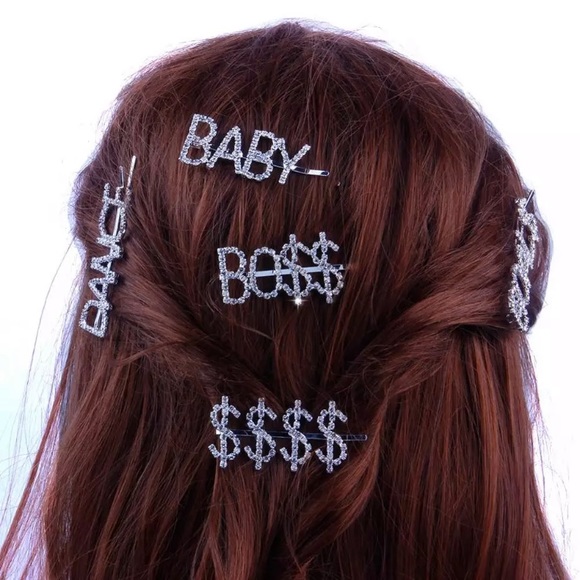 ⚜️[𝟯/$𝟭𝟴]⚜️BO$$ Crystal Silver Hairpin NEW - Picture 5 of 15